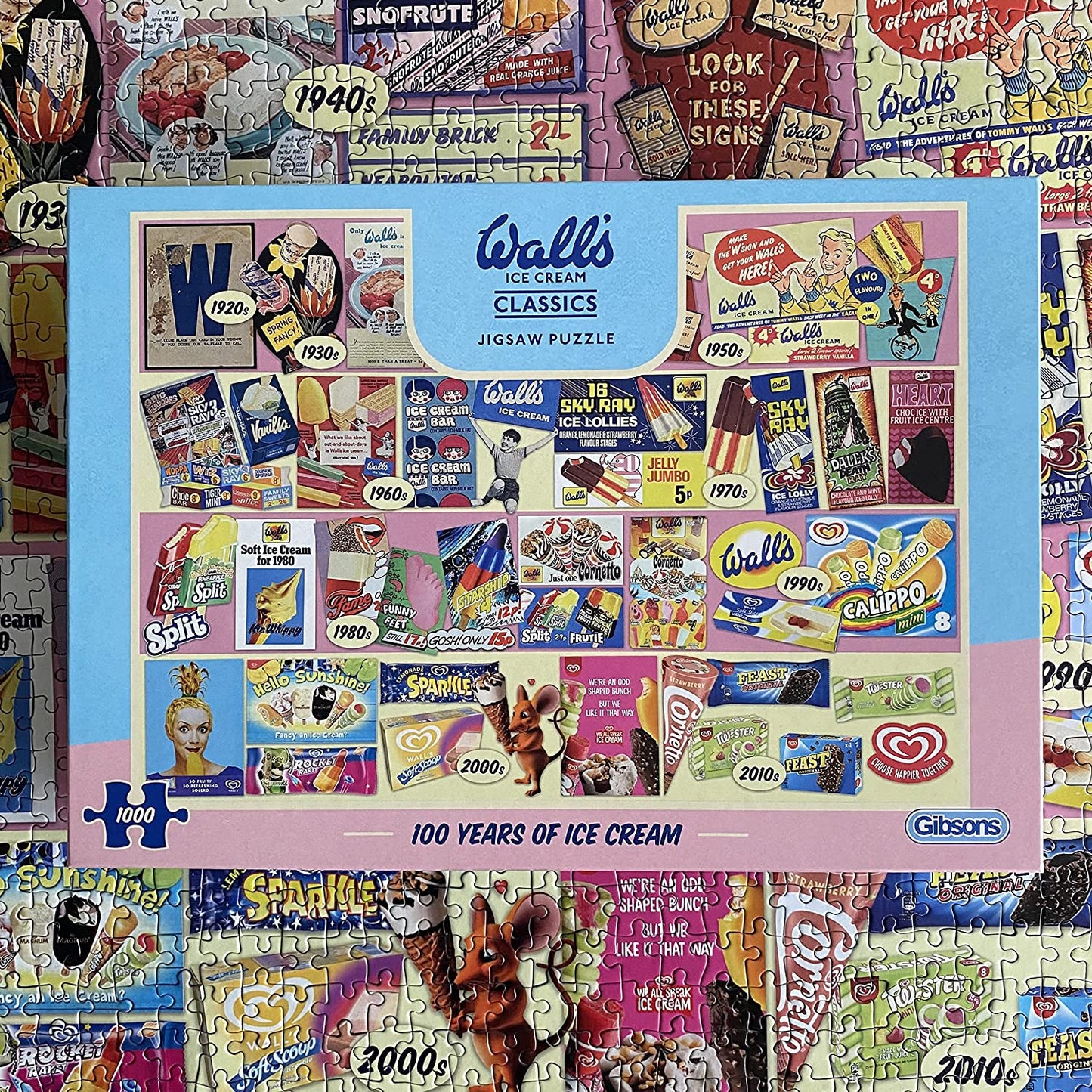 Gibsons - 100 Years of Wall's Ice Cream - 1000 Piece Jigsaw Puzzle