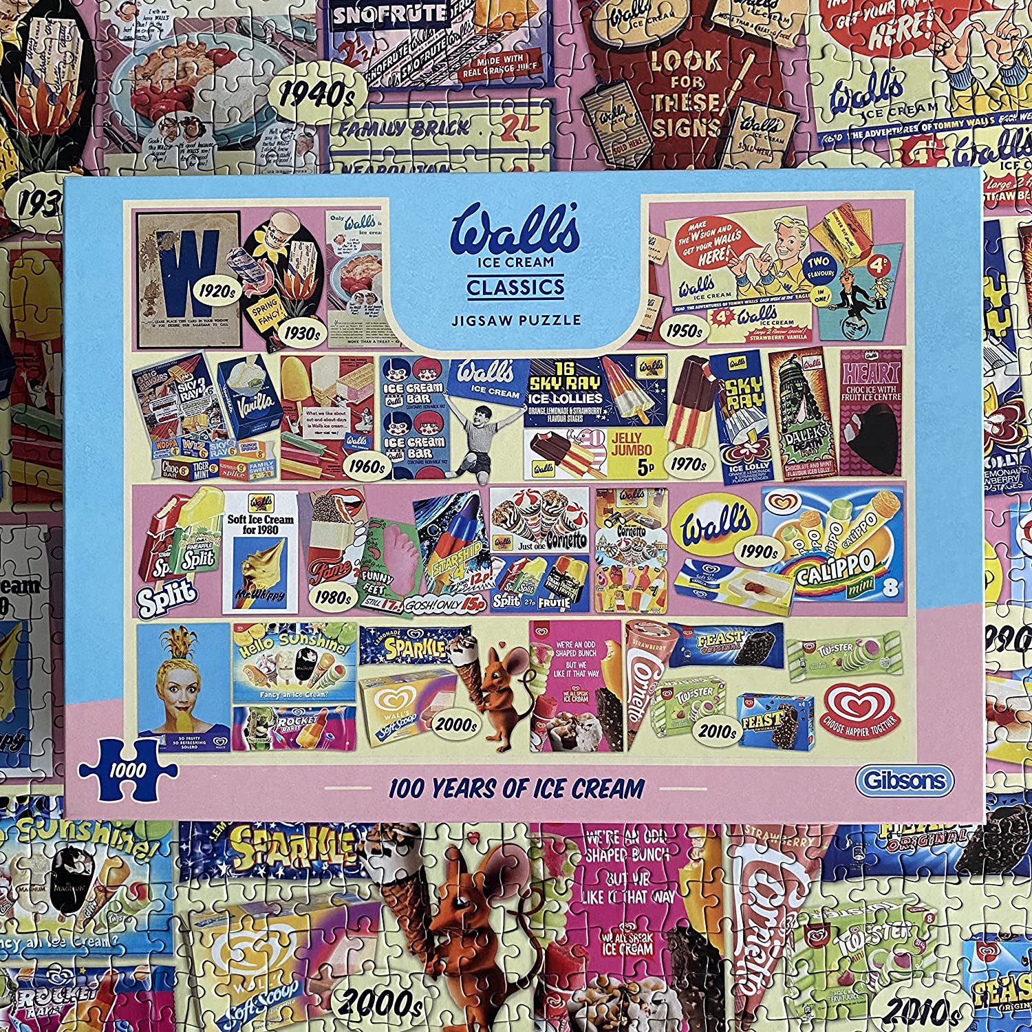 100 Years of Wall's Ice Cream – 1000 Piece Jigsaw Puzzle (Gibsons)