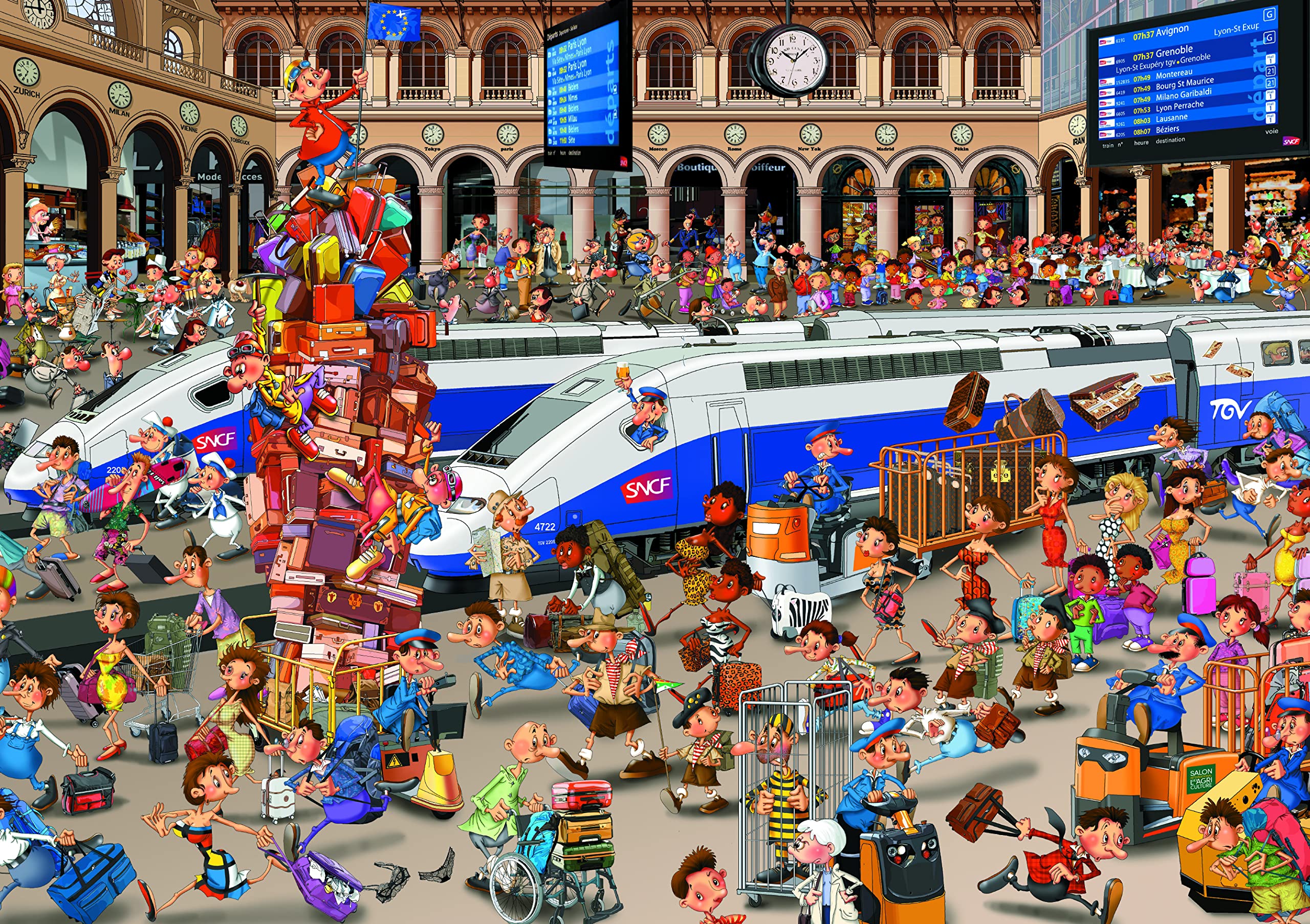 Railway Station by F Ruyer – 1000 Piece Jigsaw Puzzle (Piatnik)