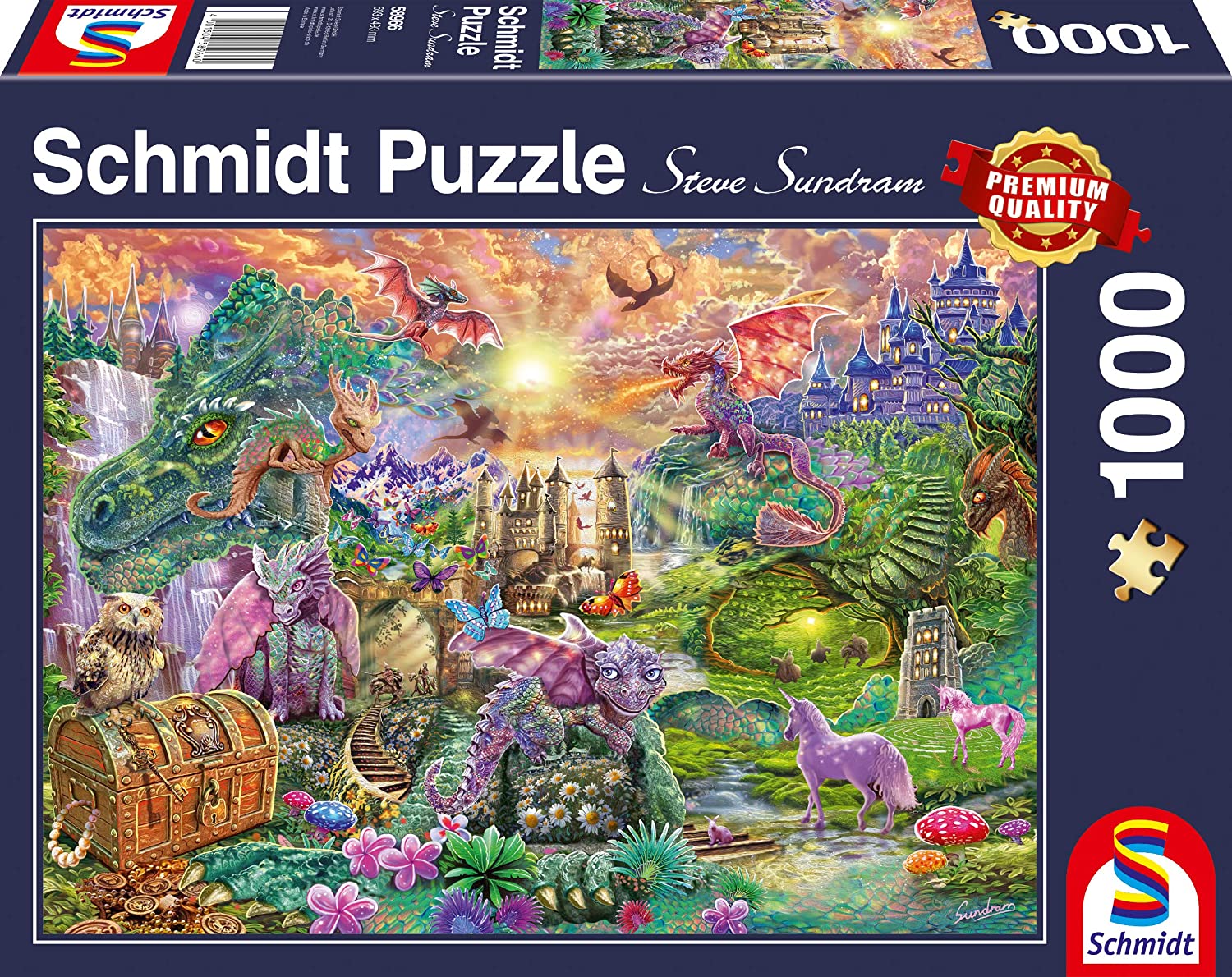 Enchanted Dragon Land – 1000 Piece Jigsaw Puzzle (Schmidt)