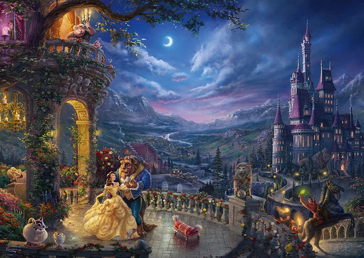 Disney Beauty & the Beast by Thomas Kinkade – 1000 Piece Jigsaw Puzzle (Schmidt)