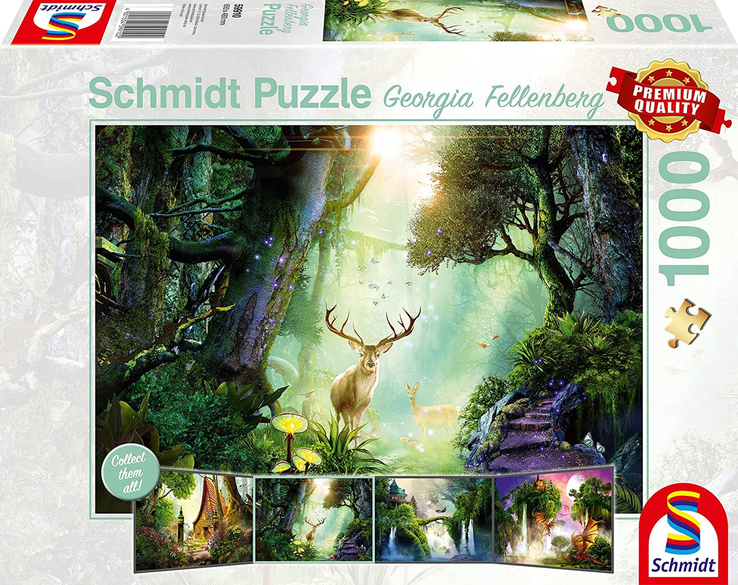 Schmidt - Georgia Fellenberg: Deer in the Forest - 1000 Piece Jigsaw Puzzle