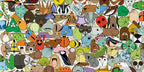 Pomegranate - Charley Harper: Beguiled by Wild - 1000 Piece Jigsaw Puzzle