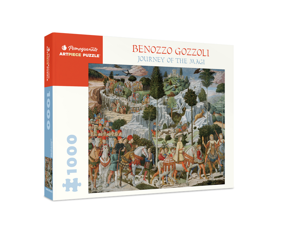 Journey of the Magi by Benozzo Gozzoli – 1000 Piece Jigsaw Puzzle (Pomegranate) - Completed Puzzle