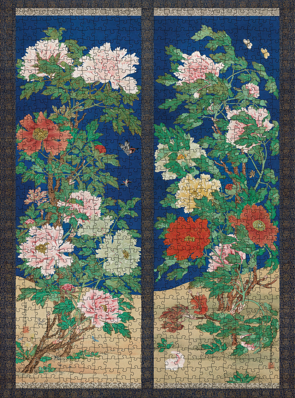 Peonies by Kano Yoshinobu – 1000 Piece Jigsaw Puzzle (Pomegranate)