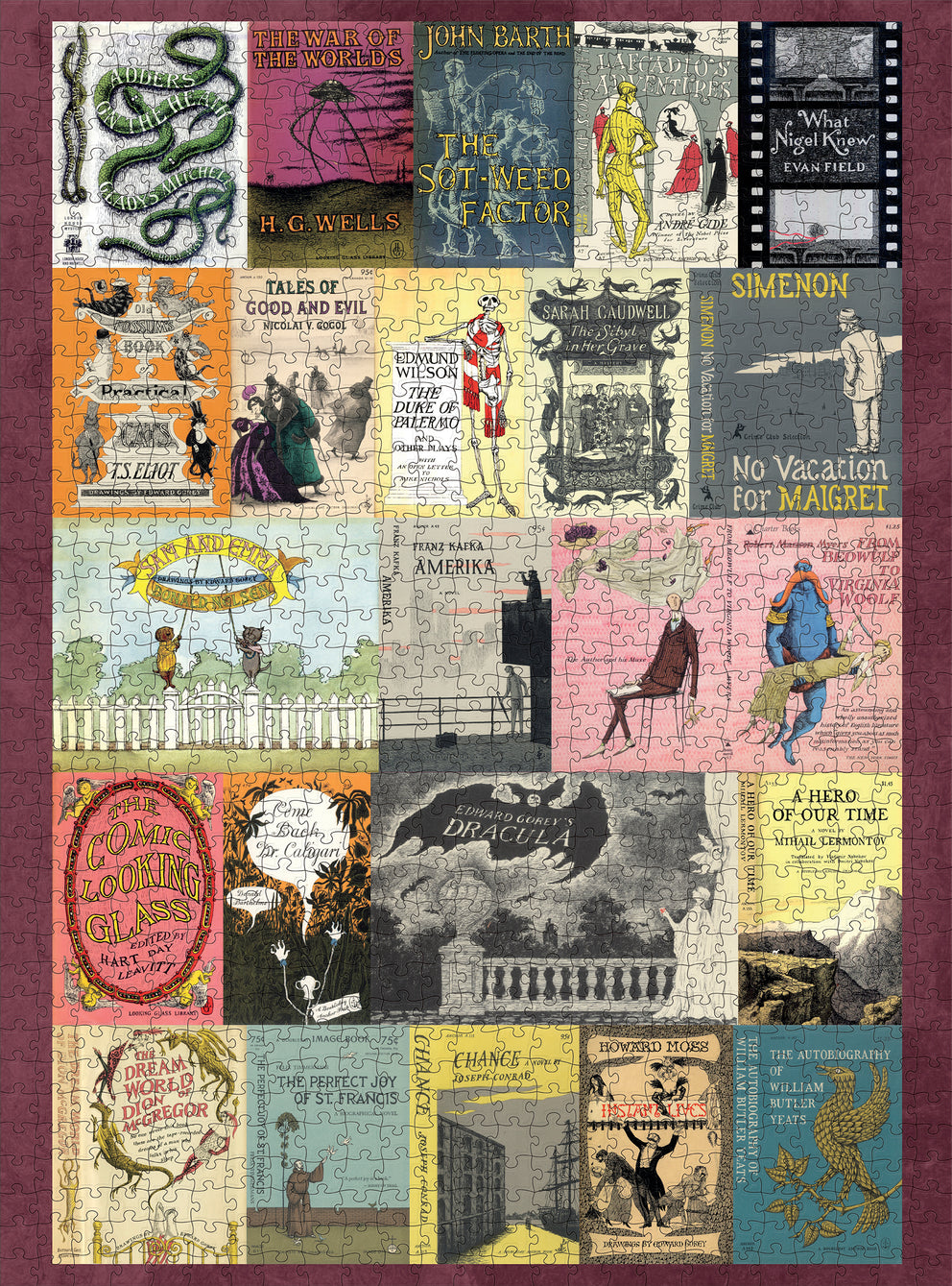 Edward Gorey's Book Covers – 1000 Piece Jigsaw Puzzle (Pomegranate)