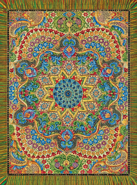 Tapestry Mandala by Paul Heussenstamm – 1000 Piece Jigsaw Puzzle (Pomegranate)