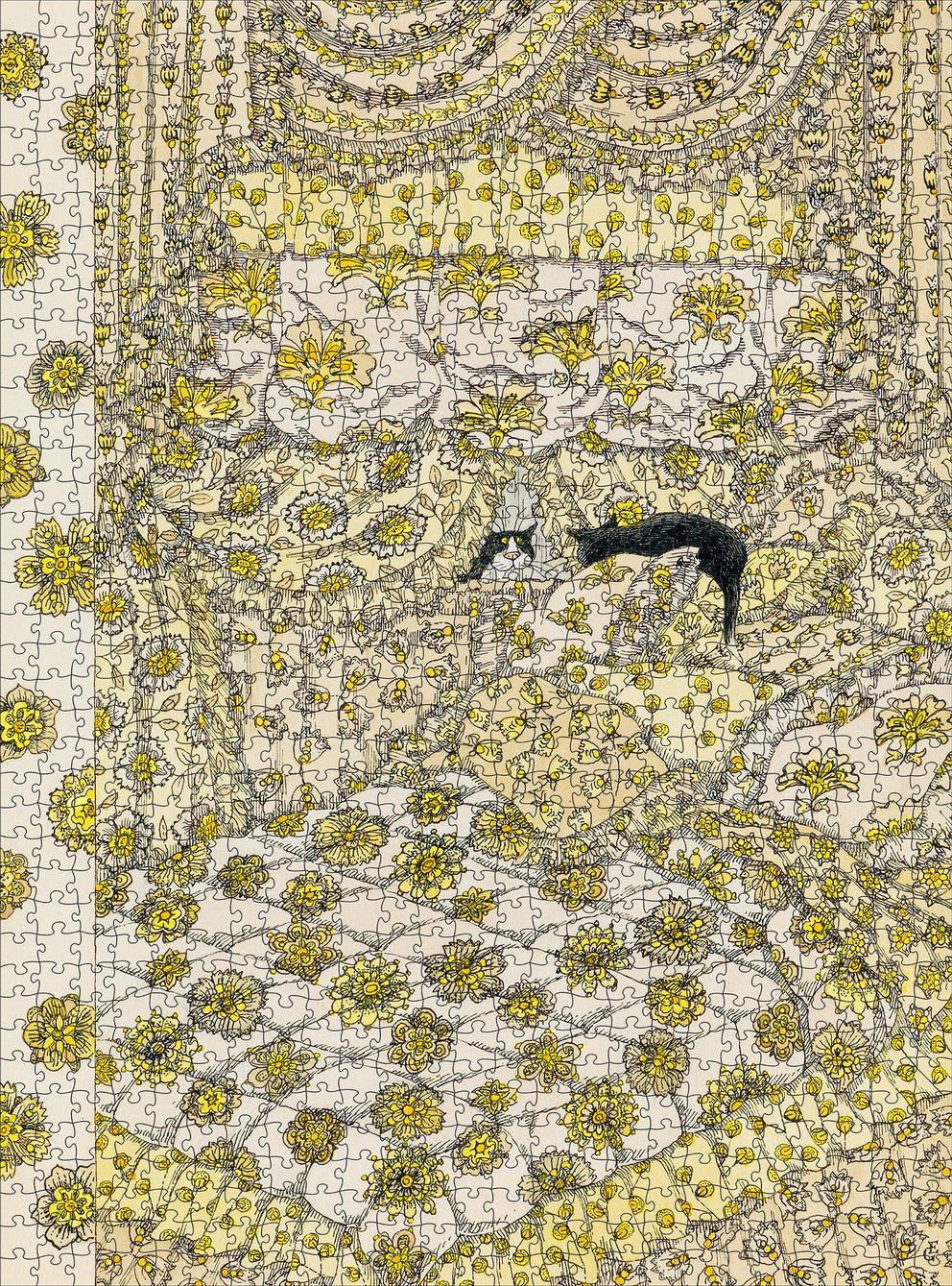 Cat Fancy by Edward Gorey – 1000 Piece Jigsaw Puzzle (Pomegranate)