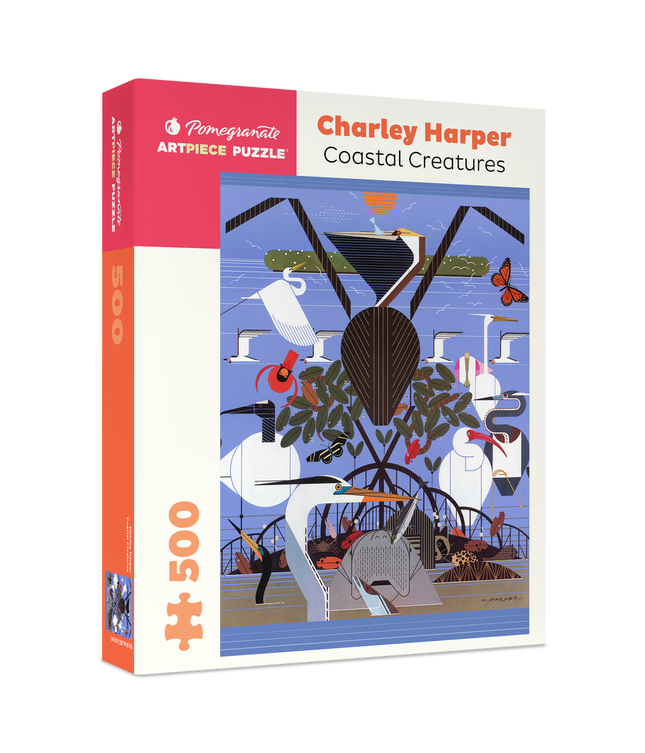 Coastal Creatures by Charley Harper – 500 Piece Jigsaw Puzzle (Pomegranate)