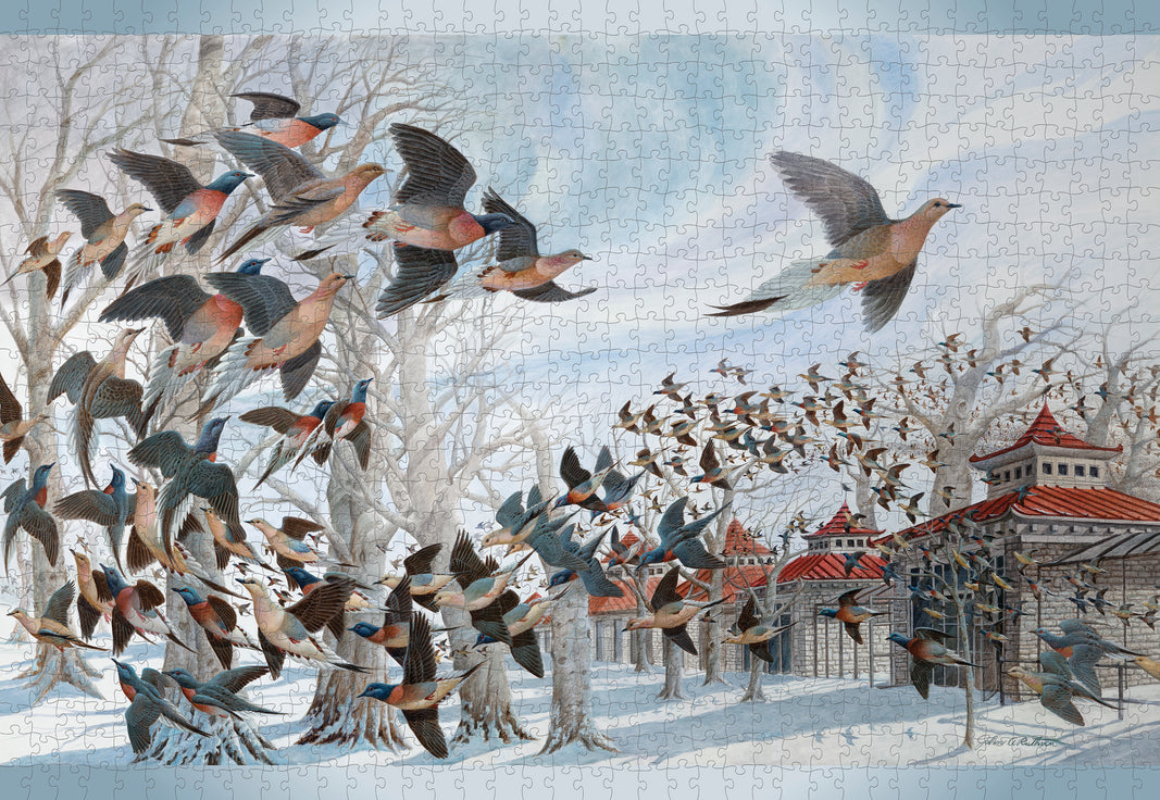 The Last Passenger Pigeon by John A. Ruthven – 1000 Piece Jigsaw Puzzle (Pomegranate)