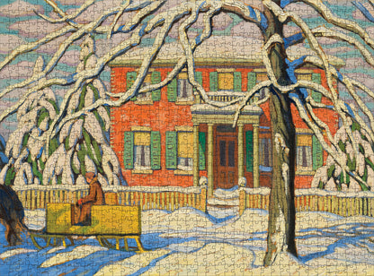 Pomegranate - Lawren S. Harris: Red House and Yellow Sleigh - 1000 Piece Jigsaw Puzzle