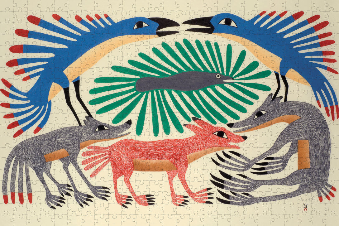 Six-Part Harmony by Kenojuak Ashevak – 500 Piece Jigsaw Puzzle (Pomegranate)