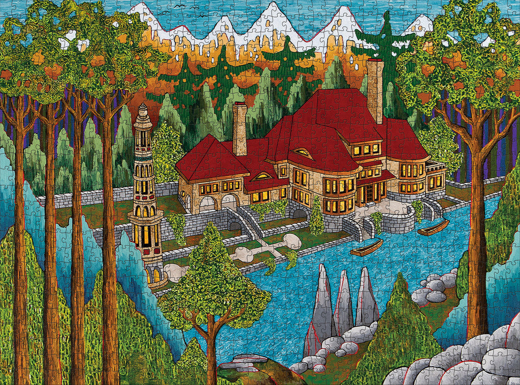 House of the Minaret by CJ Hurley – 1000 Piece Jigsaw Puzzle (Pomegranate)