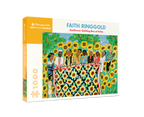 Sunflower Quilting Bee at Arles by Faith Ringgold – 1000 Piece Jigsaw Puzzle (Pomegranate)