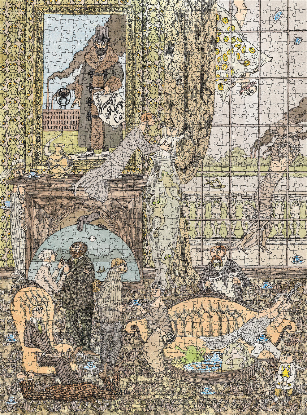 Frawgge Mfrg. Co. by Edward Gorey – 1000 Piece Jigsaw Puzzle (Pomegranate)