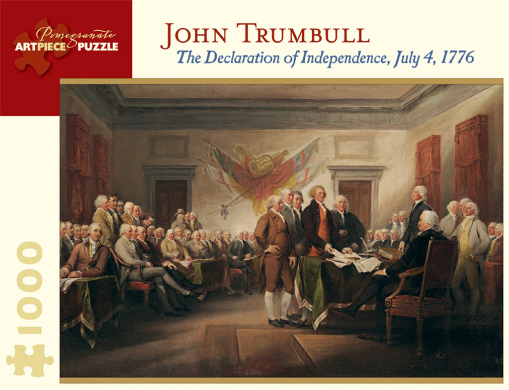 Box, straight on: The Declaration of Independence – 1000 Piece Jigsaw Puzzle (Pomegranate)