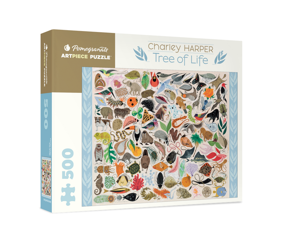 Pomegranate - Charley Harper: Tree of Life - 500 Piece Jigsaw Puzzle