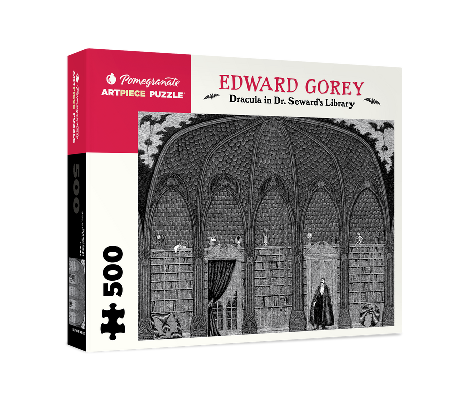 Pomegranate - Edward Gorey: Dracula in Dr. Seward's Library - 500 Piece Jigsaw Puzzle