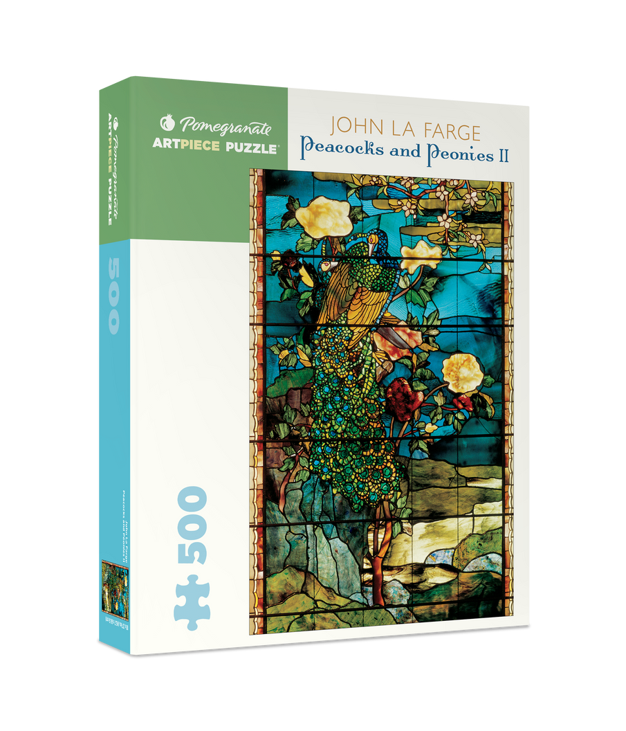 Peacocks and Peonies II by John La Farge – 500 Piece Jigsaw Puzzle (Pomegranate)