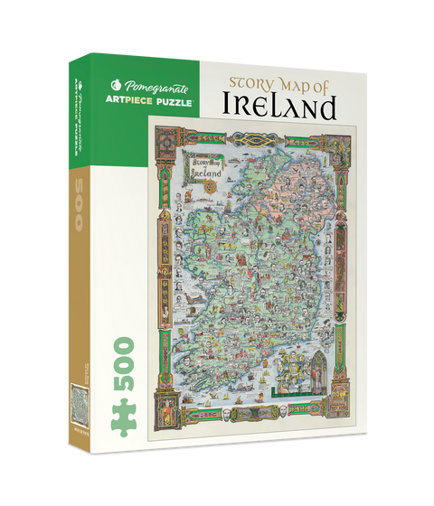 Story Map of Ireland – 500 Piece Jigsaw Puzzle (Pomegranate)