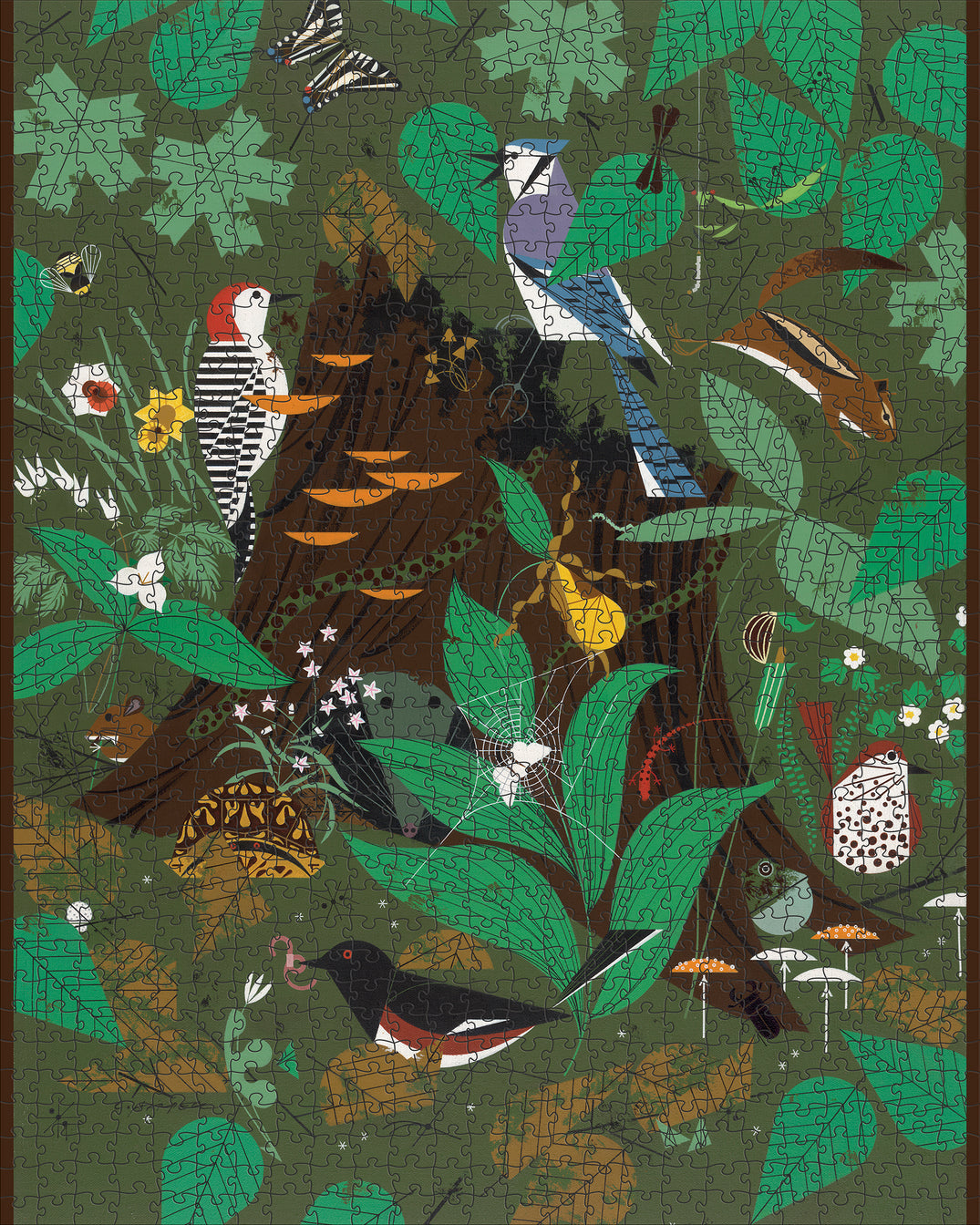Woodland Wonders by Charley Harper – 1000 Piece Jigsaw Puzzle (Pomegranate)