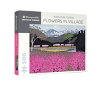 Flowers in Village by Kazuyuki Ohtsu – 500 Piece Jigsaw Puzzle (Pomegranate) - Completed Puzzle