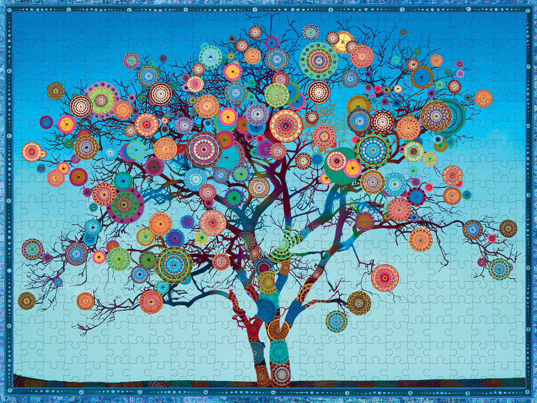 Pomegranate - Paul Heussenstamm: Mandala Fruit Tree - 500 Piece Jigsaw Puzzle