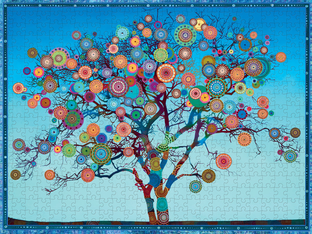 Mandala Fruit Tree by Paul Heussenstamm – 500 Piece Jigsaw Puzzle (Pomegranate)