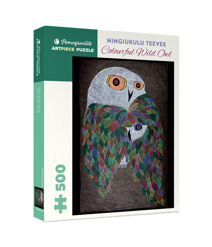 Pomegranate - Ningiukulu Teevee: Colourful Wild Owl - 500 Piece Jigsaw Puzzle