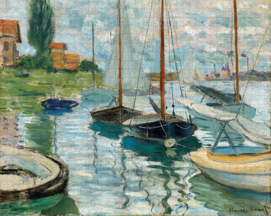 Pomegranate - Claude Monet: Sailboats on the Seine - 1000 Piece Jigsaw Puzzle