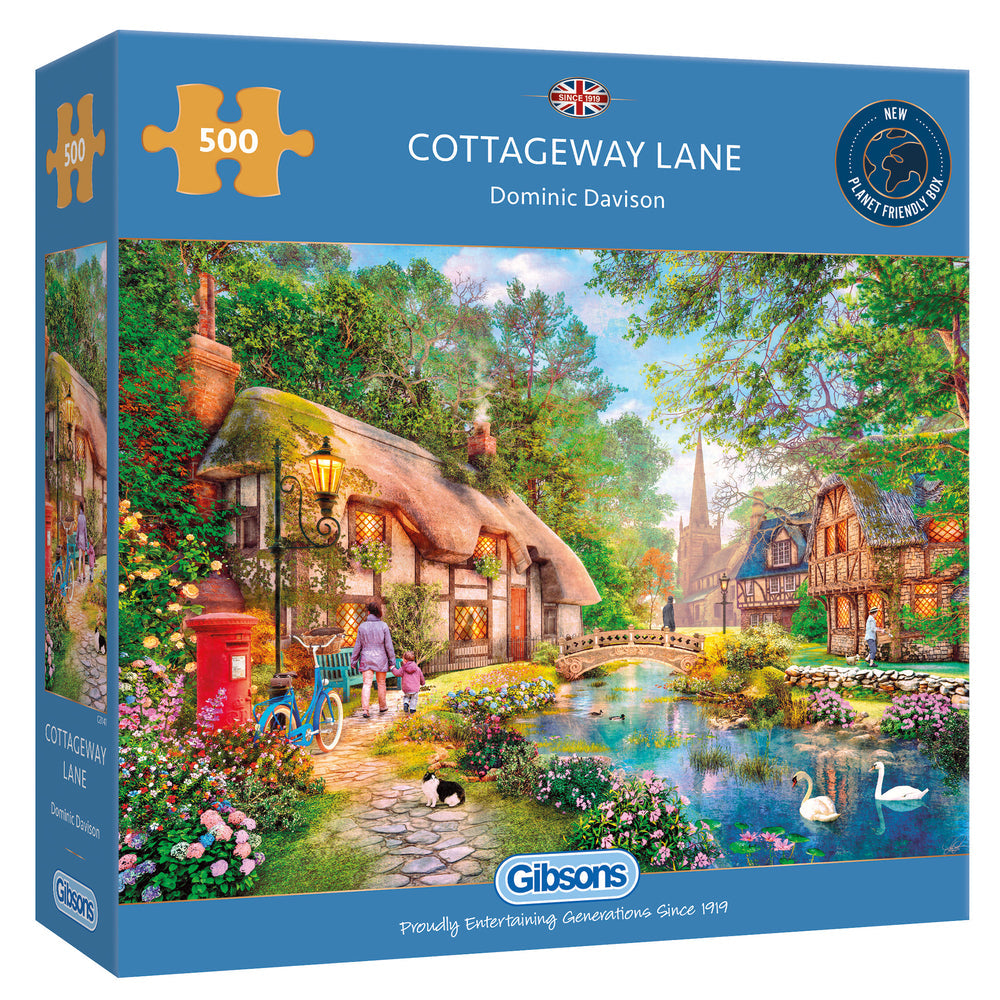 Cottageway Lane – 500 Piece Jigsaw Puzzle (Gibsons)