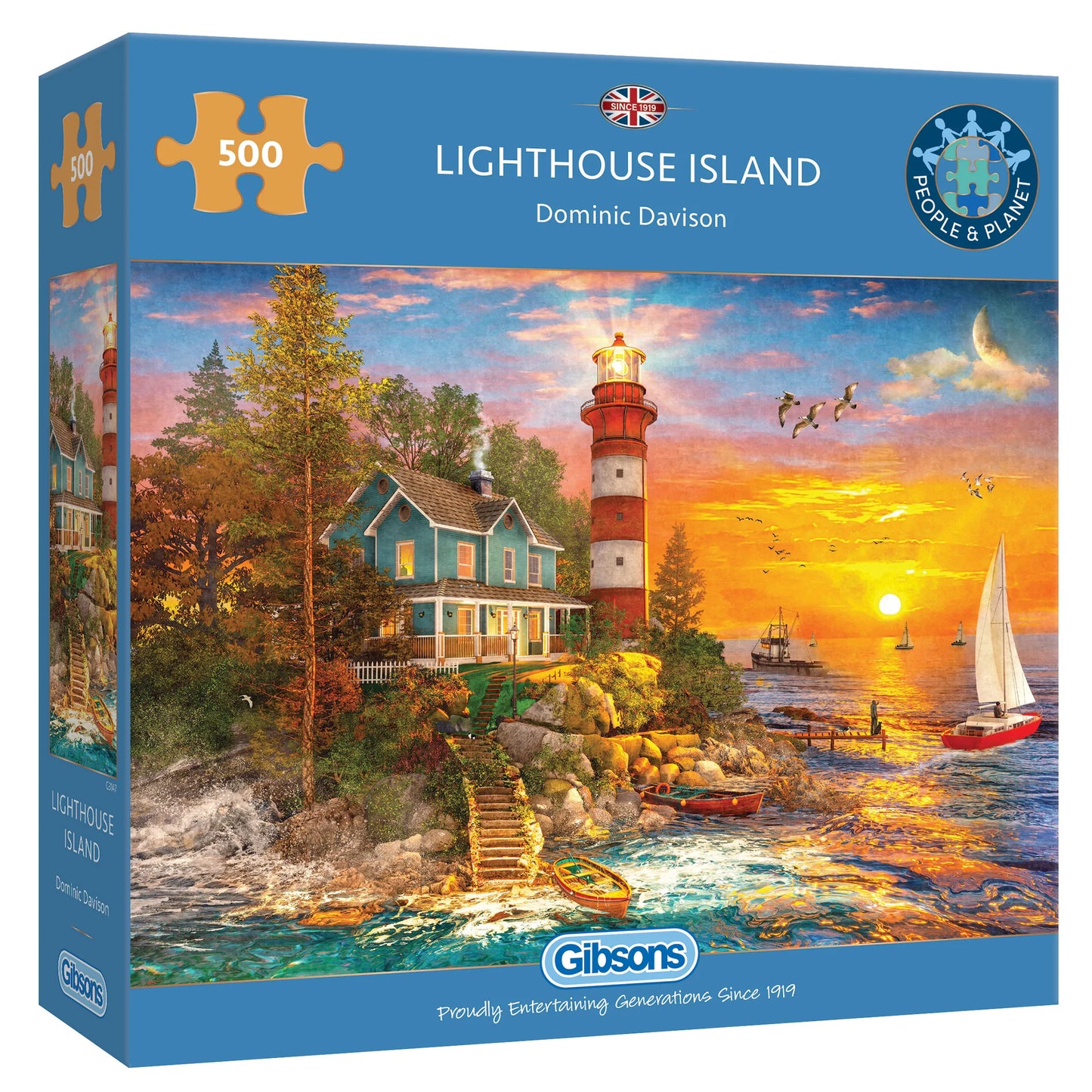 Gibsons - Lighthouse Island - 500 Piece Jigsaw Puzzle