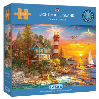 Gibsons - Lighthouse Island - 500 Piece Jigsaw Puzzle
