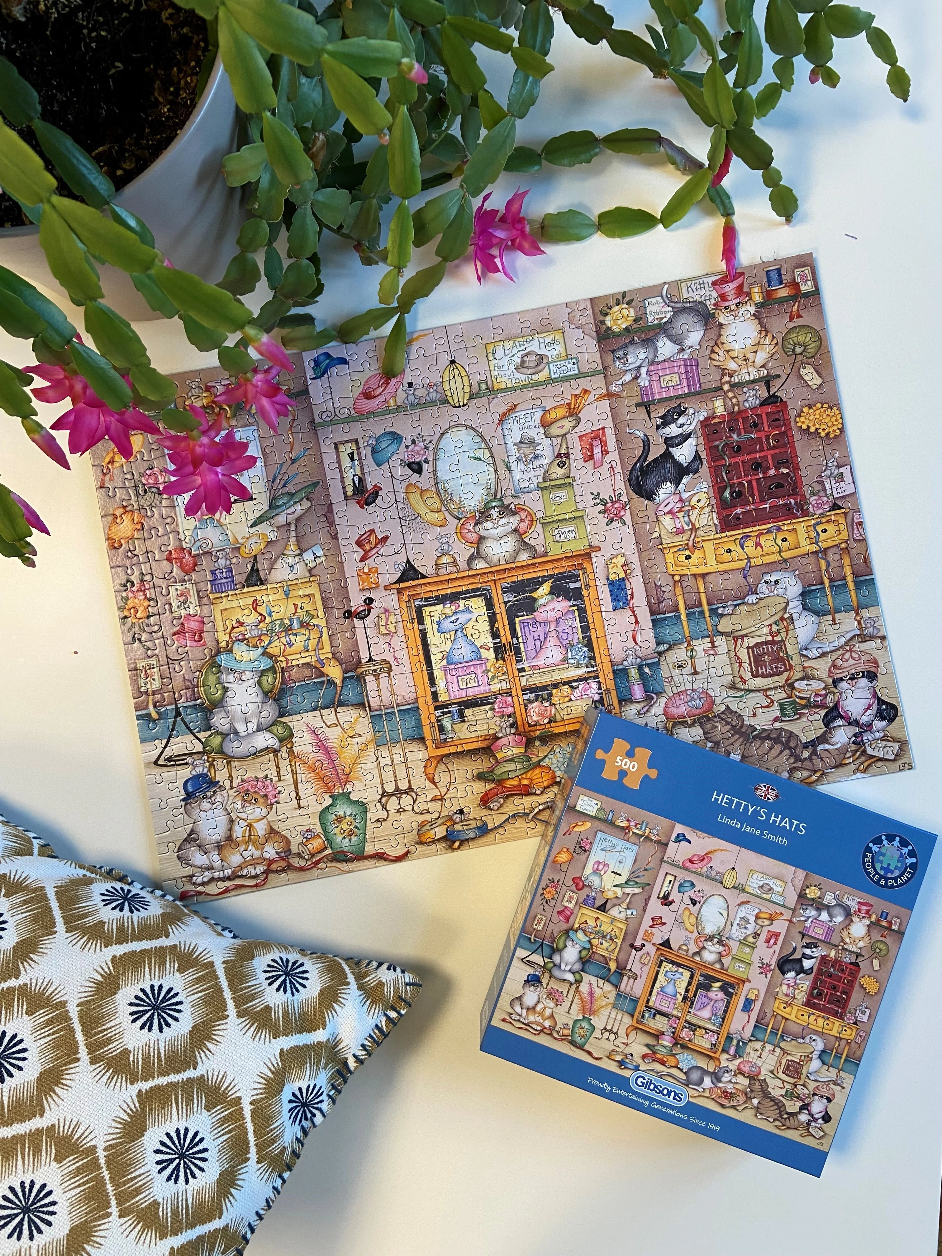 Hetty's Hats – 500 Piece Jigsaw Puzzle (Gibsons)