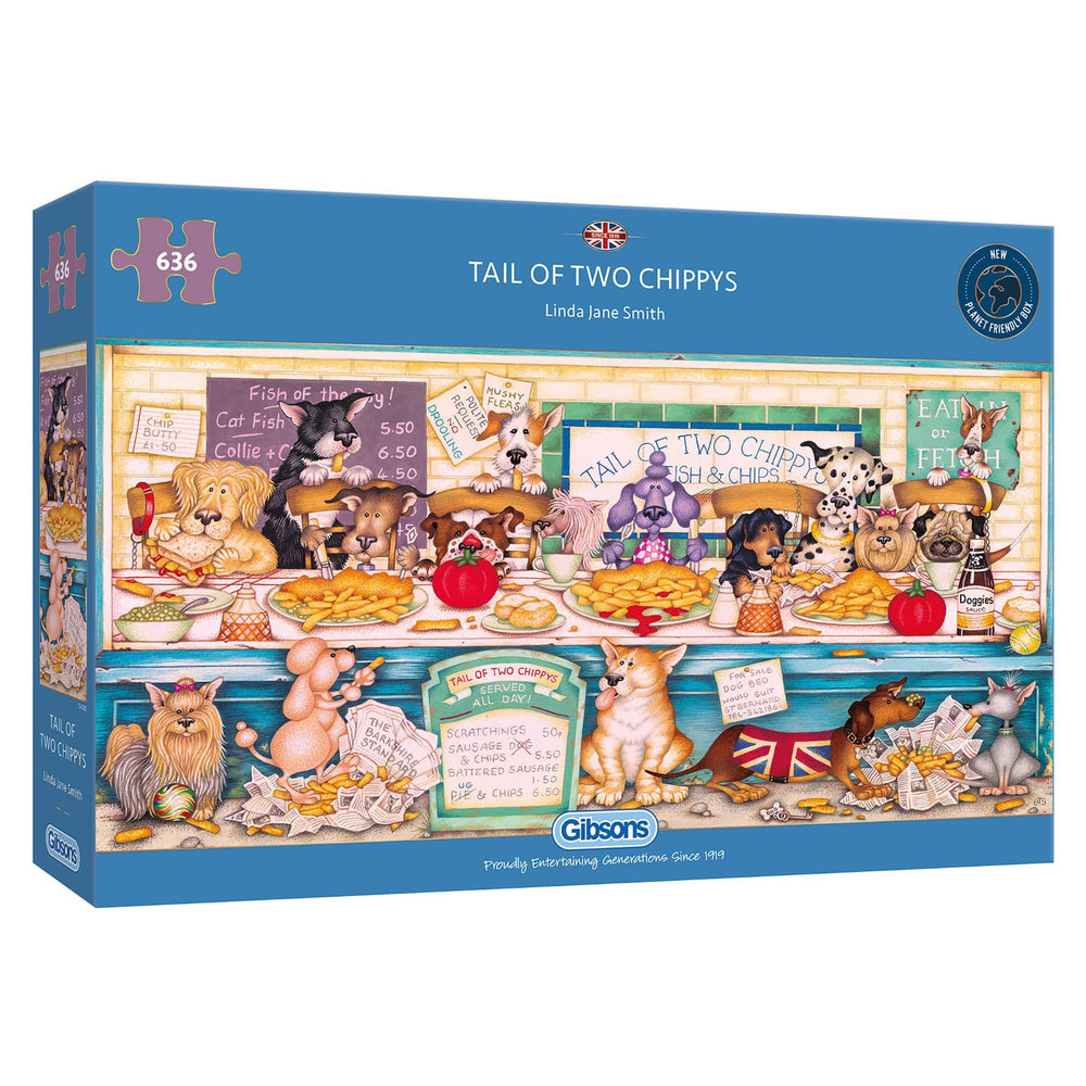Tail of Two Chippys – 636 Piece Jigsaw Puzzle (Gibsons)