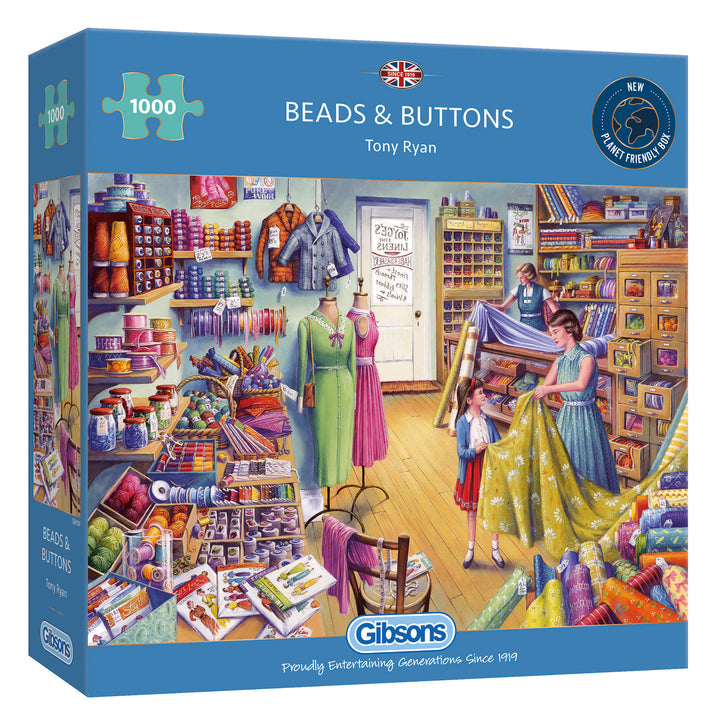 Beads & Buttons – 1000 Piece Jigsaw Puzzle (Gibsons)