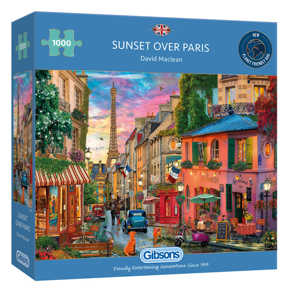 Sunset over Paris – 1000 Piece Jigsaw Puzzle (Gibsons)