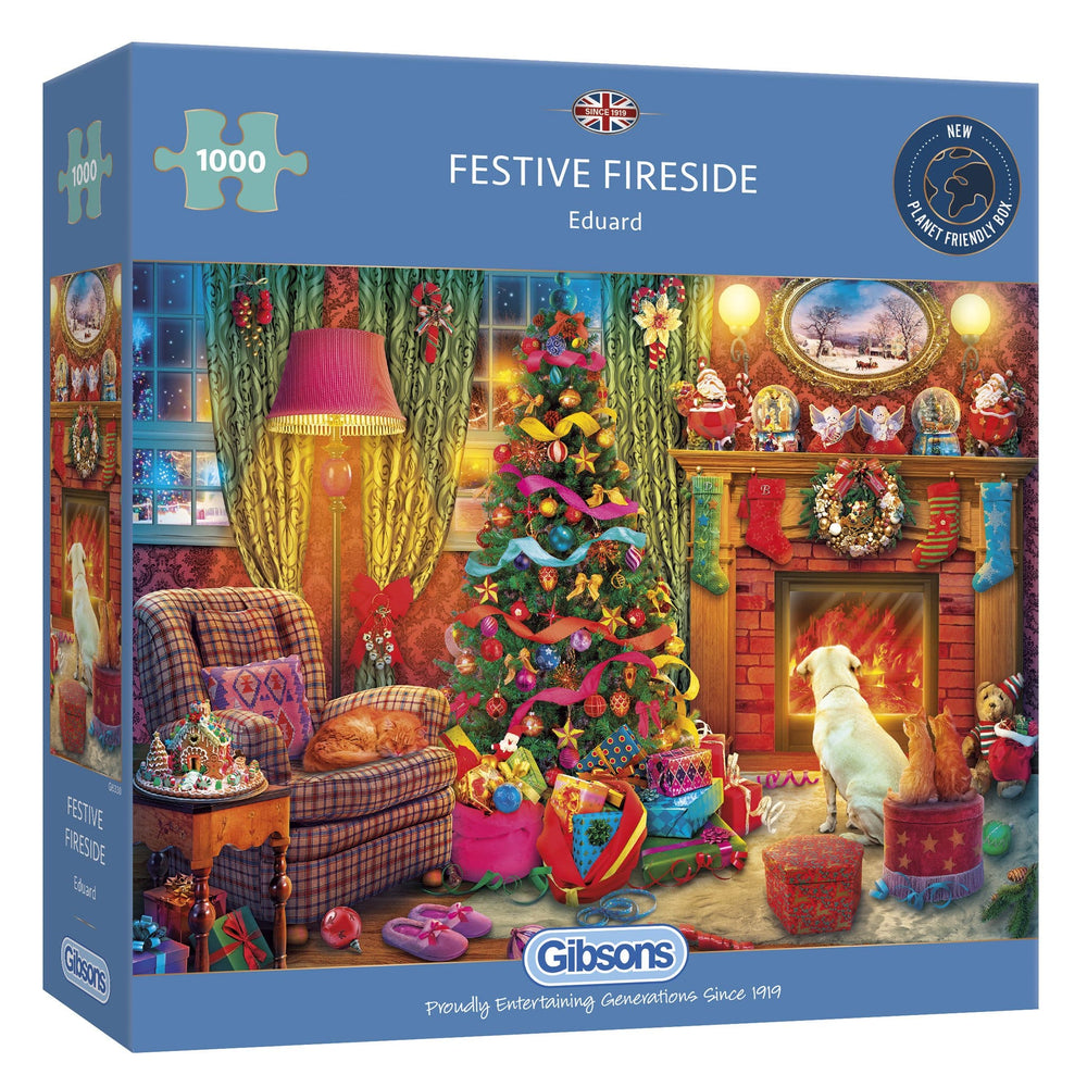 Festive Fireside – 1000 Piece Jigsaw Puzzle (Gibsons)