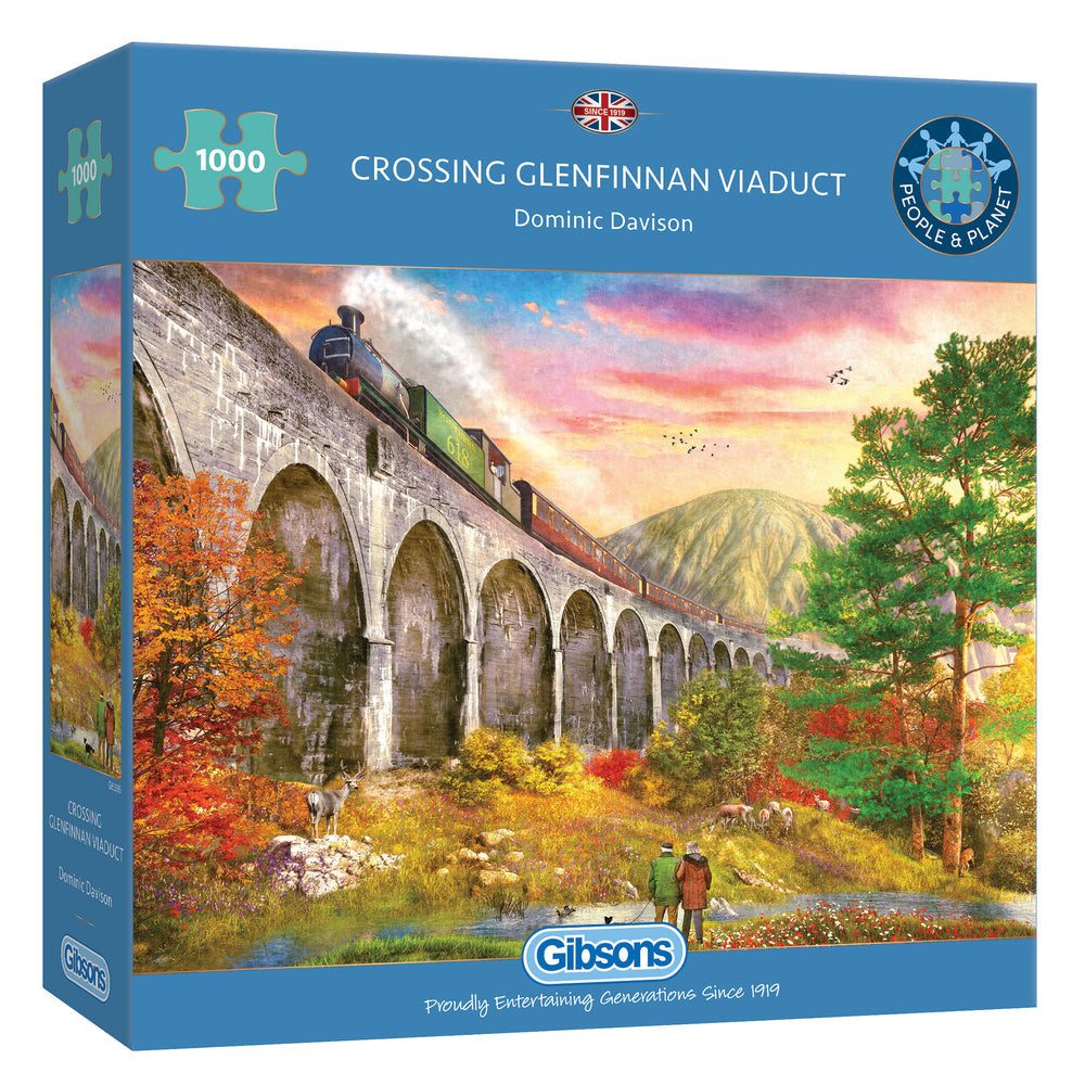 Crossing Glenfinnan Viaduct – 1000 Piece Jigsaw Puzzle (Gibsons)