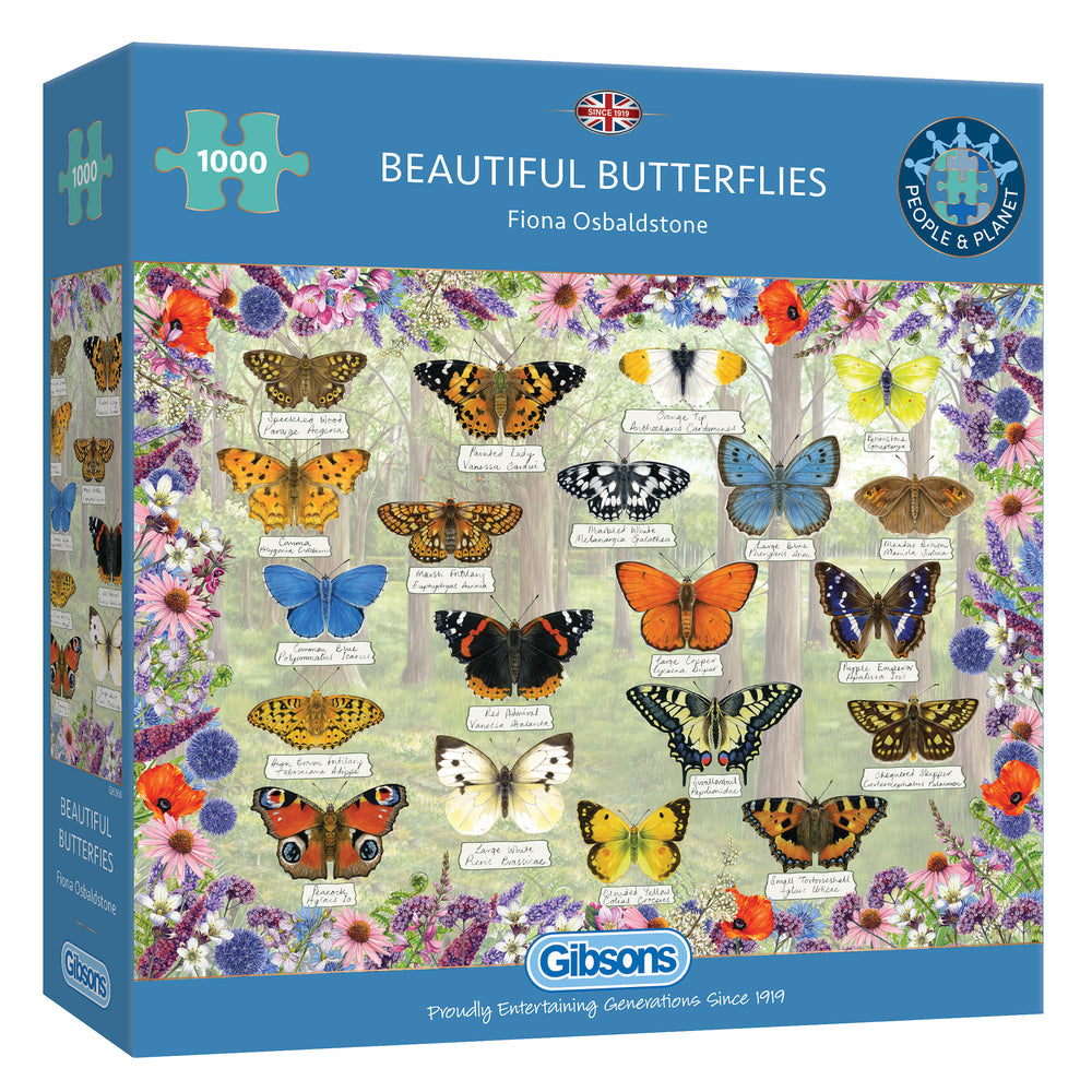 Beautiful Butterflies – 1000 Piece Jigsaw Puzzle (Gibsons)
