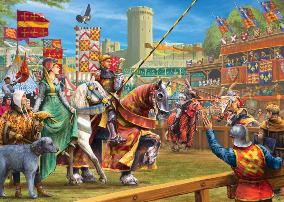 The Joust at Warwick – 1000 Piece Jigsaw Puzzle (Gibsons)