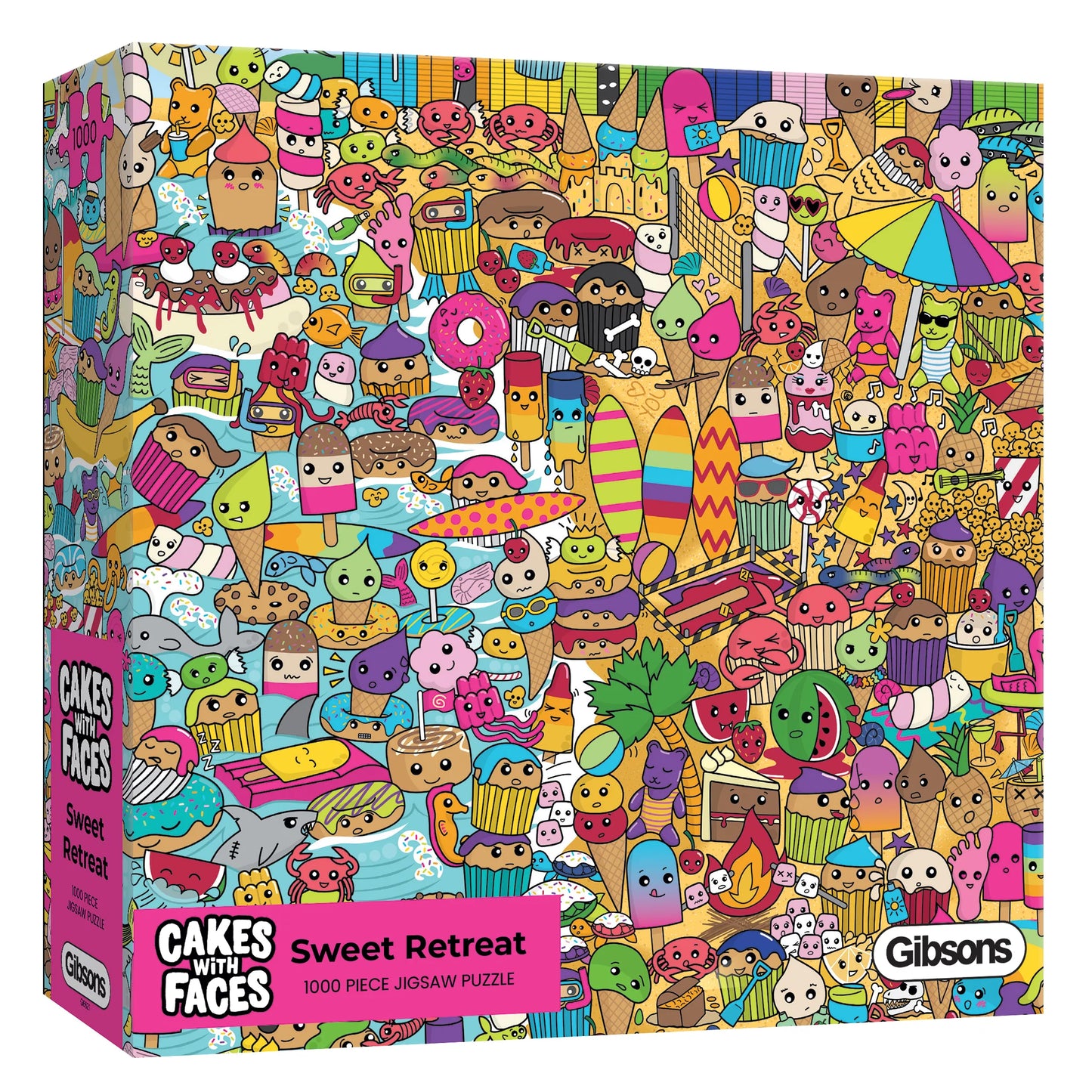 Gibsons - Cakes with Faces - Sweet Retreat - 1000 Piece Jigsaw Puzzle