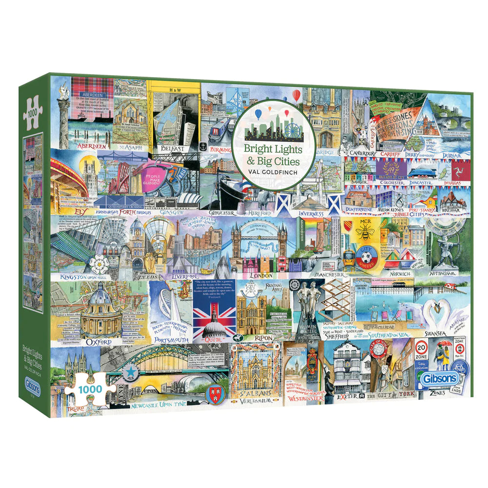 Bright Lights & Big Cities – 1000 Piece Jigsaw Puzzle (Gibsons)