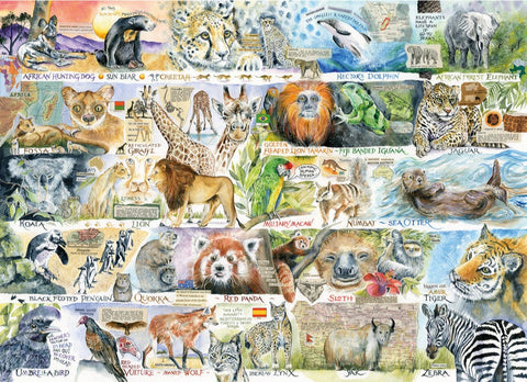 Sun Bears and Sloths – 1000 Piece Jigsaw Puzzle (Gibsons)