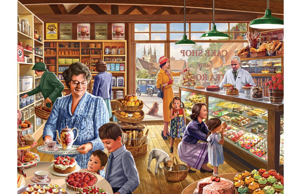 Kidicraft - Steve Crisp - Ye Olde Cake Shoppe - 1000 Piece Jigsaw Puzzle