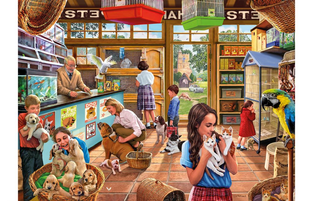 Ye Olde Pet Shoppe by Steve Crisp – 1000 Piece Jigsaw Puzzle (Kidicraft)