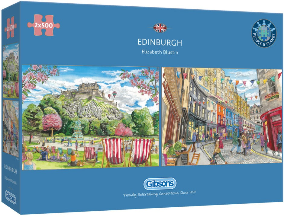 Edinburgh – 2 X 500 Piece Jigsaw Puzzle (Gibsons)