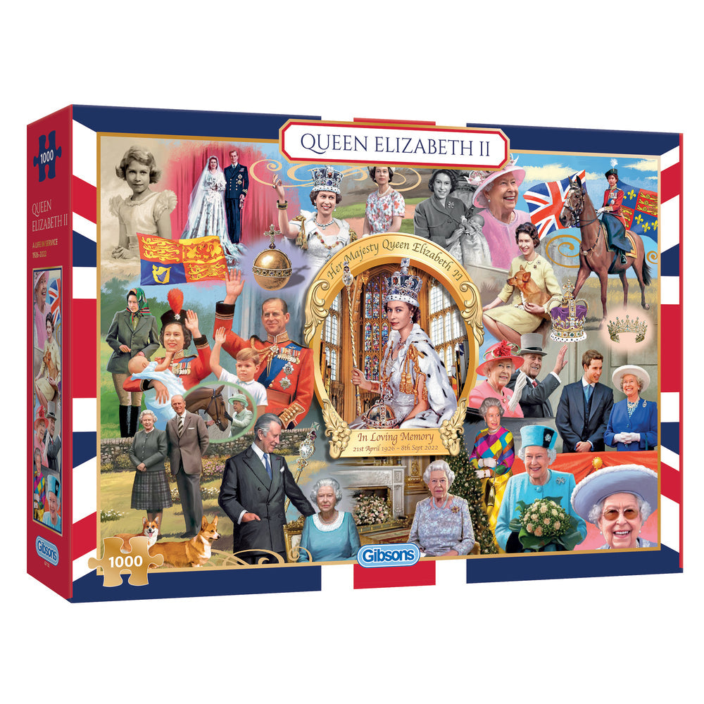 Queen Elizabeth II Commemorative Puzzle – 1000 Piece Jigsaw Puzzle (Gibsons)