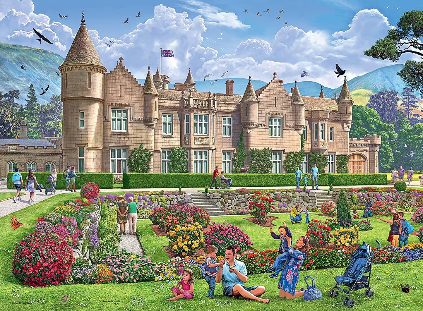Ravensburger - Happy Days No 4, Royal Residences - 4 x 500 Piece Jigsaw Puzzles