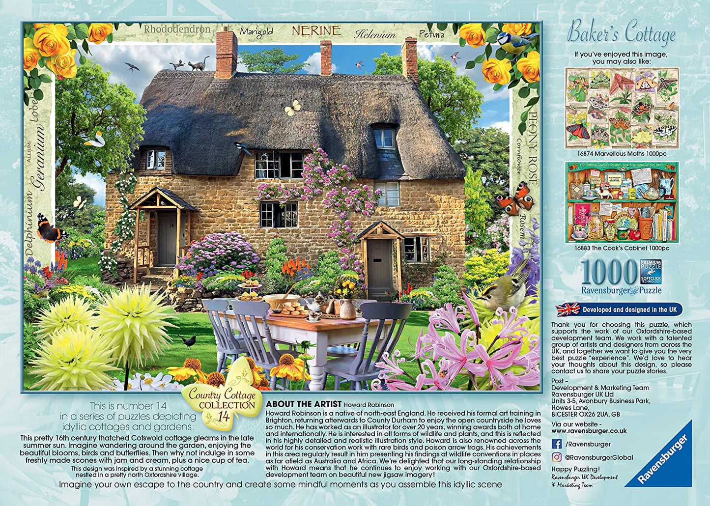 Ravensburger - Country Cottage Collection - Baker's Cottage - 1000 Piece Jigsaw Puzzle